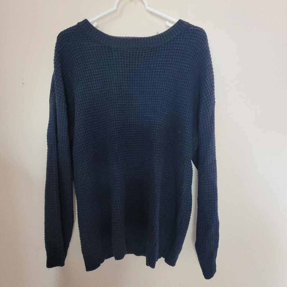 Merokeety Navy Knitted Sweater Large